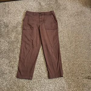 a new day Stretch Chocolate Brown Straight Stretch Chinos - Size 12